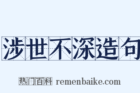 涉世不深造句是什么意思的图片